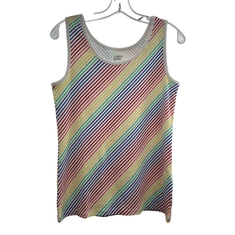 Lands' End Women's Striped Tank Top Multicolor Size XS